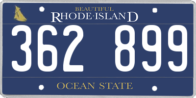 RI license plate 362899