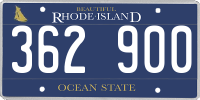 RI license plate 362900