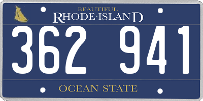 RI license plate 362941