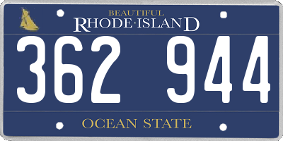 RI license plate 362944