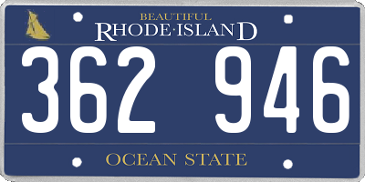 RI license plate 362946