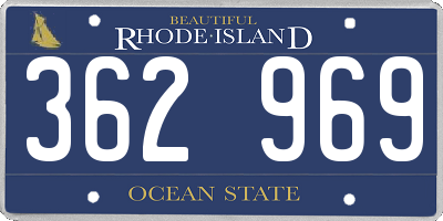 RI license plate 362969