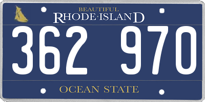 RI license plate 362970