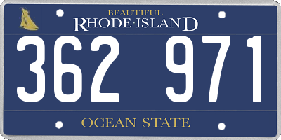 RI license plate 362971