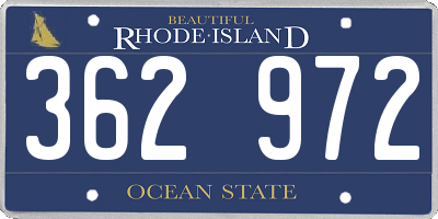 RI license plate 362972