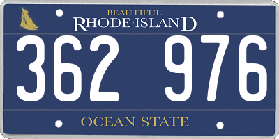 RI license plate 362976