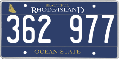 RI license plate 362977