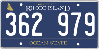 RI license plate 362979