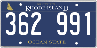 RI license plate 362991