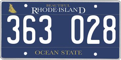 RI license plate 363028