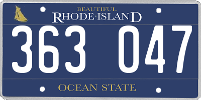 RI license plate 363047