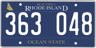 RI license plate 363048