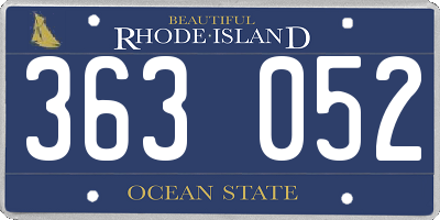 RI license plate 363052