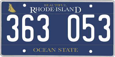 RI license plate 363053