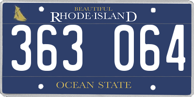 RI license plate 363064