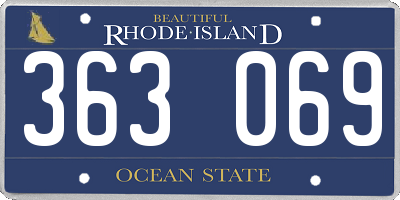 RI license plate 363069