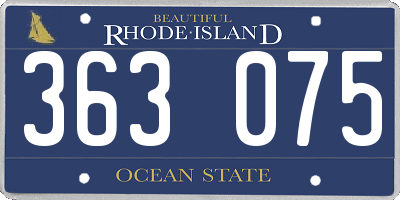 RI license plate 363075