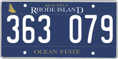 RI license plate 363079