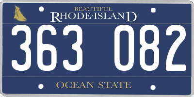 RI license plate 363082