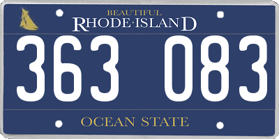 RI license plate 363083