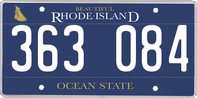 RI license plate 363084