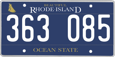 RI license plate 363085