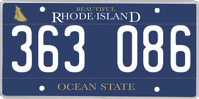 RI license plate 363086