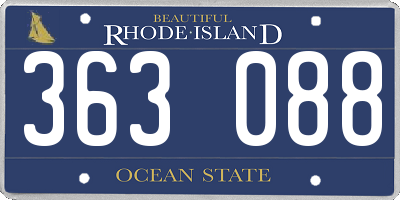 RI license plate 363088