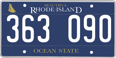 RI license plate 363090