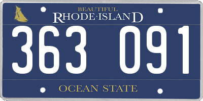 RI license plate 363091
