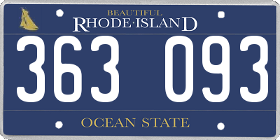 RI license plate 363093
