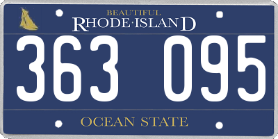 RI license plate 363095