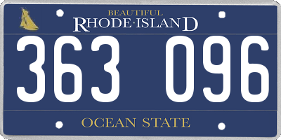 RI license plate 363096