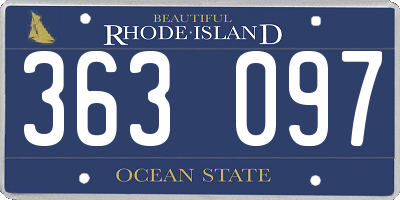 RI license plate 363097