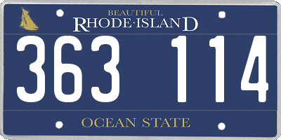 RI license plate 363114