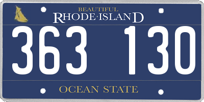 RI license plate 363130