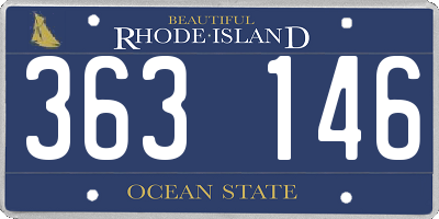 RI license plate 363146