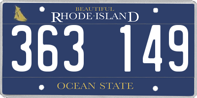 RI license plate 363149