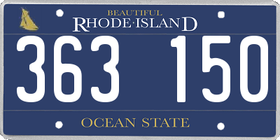 RI license plate 363150