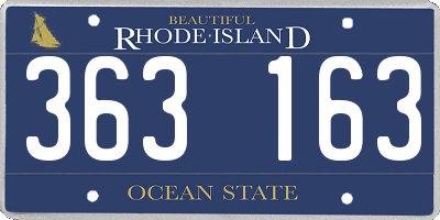 RI license plate 363163