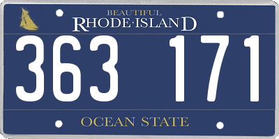 RI license plate 363171