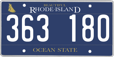 RI license plate 363180