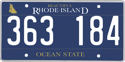 RI license plate 363184