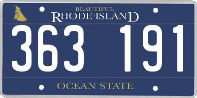 RI license plate 363191