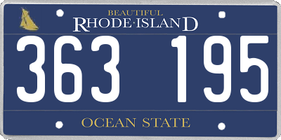 RI license plate 363195