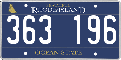 RI license plate 363196