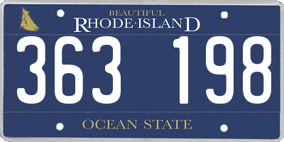 RI license plate 363198