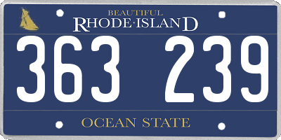 RI license plate 363239
