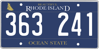RI license plate 363241