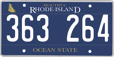 RI license plate 363264